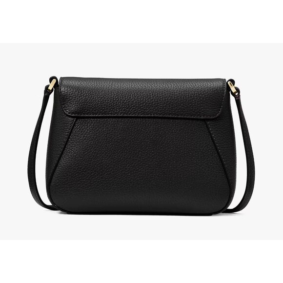 New Kate Spade Monica Mini Flap Crossbody bag Pebble Leather Black - Picture 3 of 5